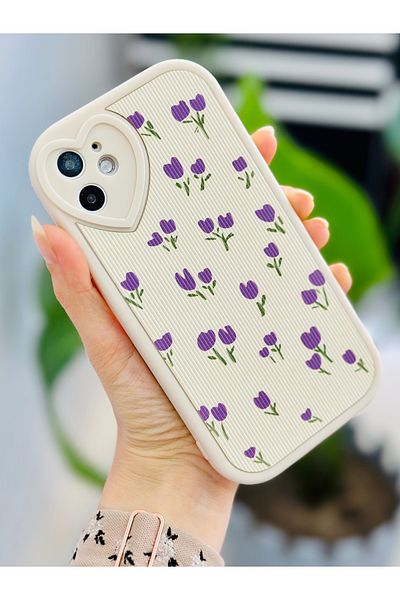 Go Aksesuar حافظة حماية للكاميرا من السيليكون الناعم متوافقة مع هاتف Iphone 11 بتصميم مطلي باللون الأرجواني