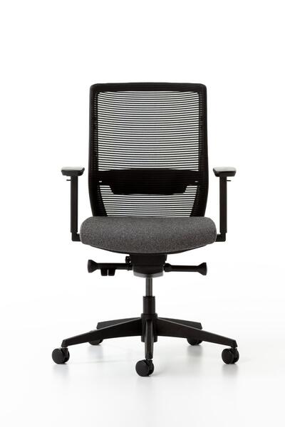 Bürotime Bold Çalışma Koltuğu, Plastik Ayak, Siyah & Grafit