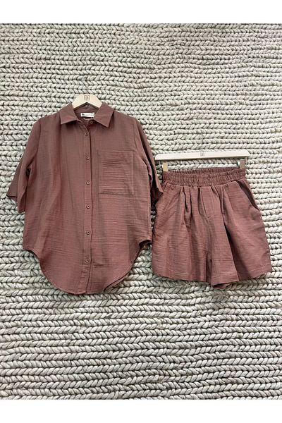 BELLA FASHION Muslin Shorts and Shirt Set