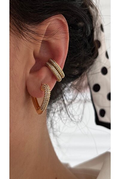 Vi store Mıhlama Taşlı Kalp Küpe