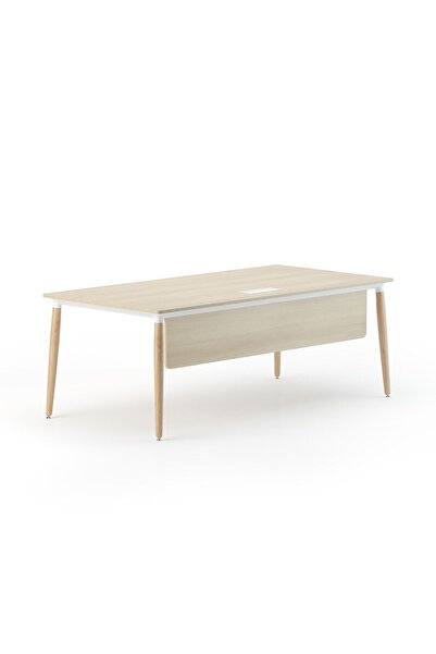 Bürotime Era Yönetici Masası, Akasya & Ahşap Ayak, 100x200cm