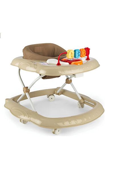 Boby Müzikli Yürüteç Çocuk Yürüteci Kahverengi