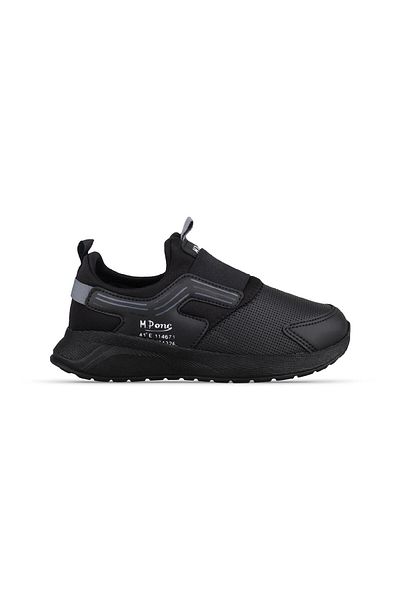 MP ONE Black Slip-On Big Kids Sneakers