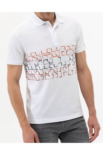 Pierre Cardin Μπλουζάκι Polo Neck White Slim Fit