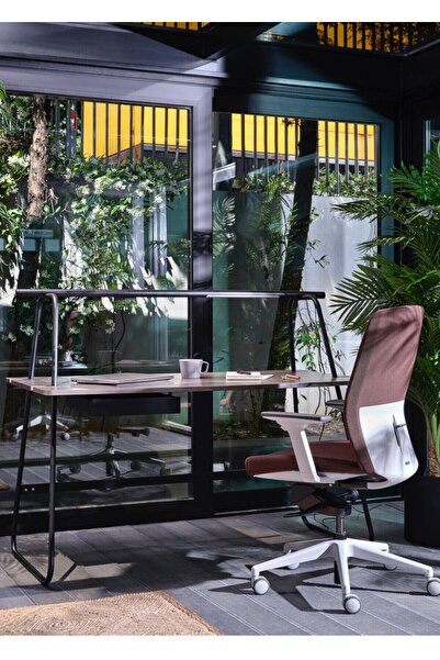 Bürotime T50 Home Ofis Çalışma Masası Kül Meşe/siyah