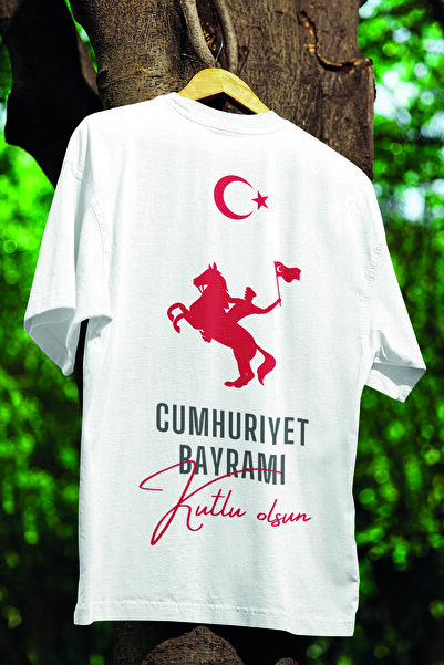 MYADA Tricou oversize imprimat Pe 29 octombrie - Ziua Republicii 22553