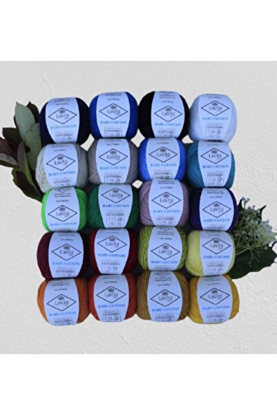 LaVita Yarn أميجورومي قطن الطفل، خيط حياكة يدوي، خيط تاكا (مجموعة 13)