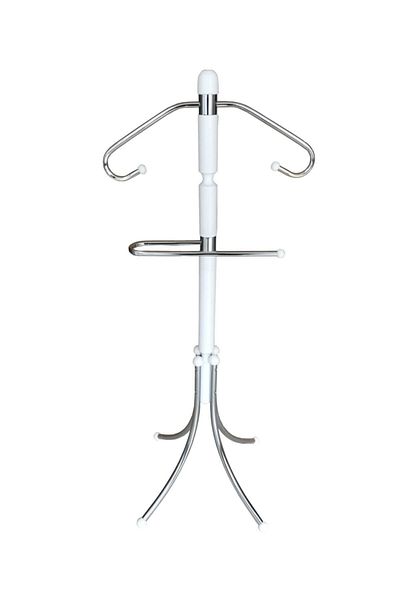 TOLUNAY Butler White - Wood and Metal Chromed, Mute