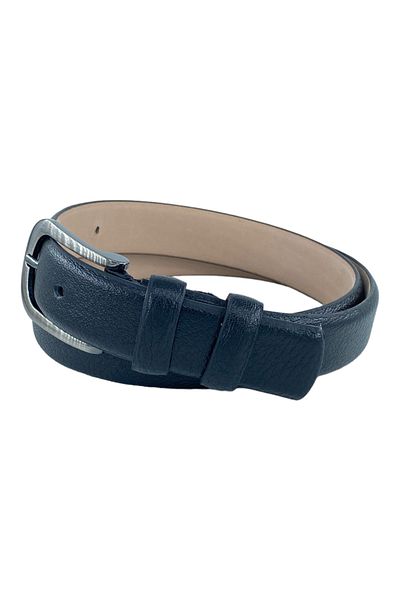 Süzer Deri Women's 100% Genuine Leather 3 cm Wide Belt with Buckle