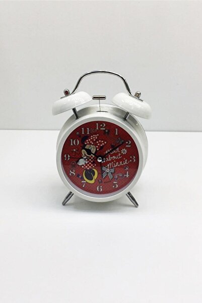 Otantik Mickey Mouse Minnie Dekoratif Çanlı Alarmlı Çanlı Çalar Masa Saati Di...