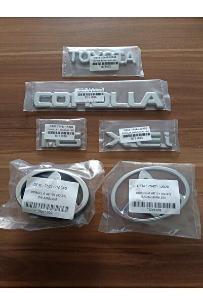 Genel Markalar Toyota Corolla 1.6 XEİ Bagaj Yazısı Ön ve Arka Arma 1992 - 199...