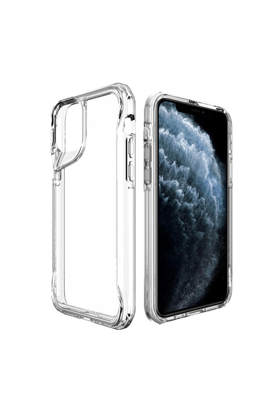 halkhouse iPhone 11 Pro Max Kılıf T-Max Ultra Korumalı Şeffaf Silikon Şık Kapak