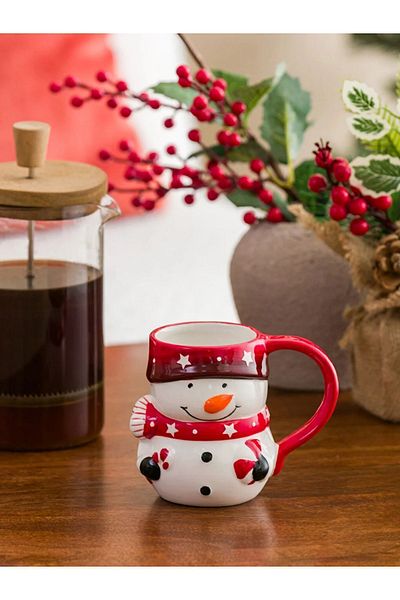 LC Waikiki New Year Patterned Ceramic Material Mug Two mt 300 ml