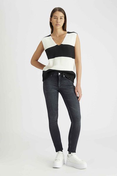 Calvin Klein Blugi skinny cu talie medie