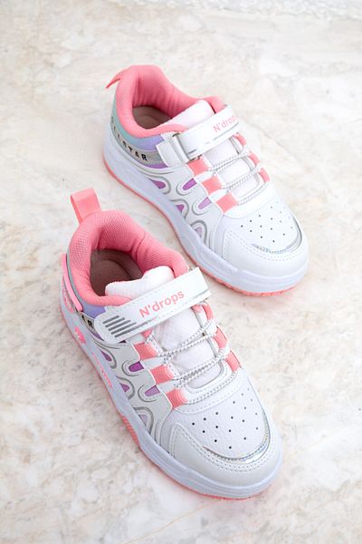 SOHO Kinder-Sneaker 19609 – Weiß, Rosa und Flieder