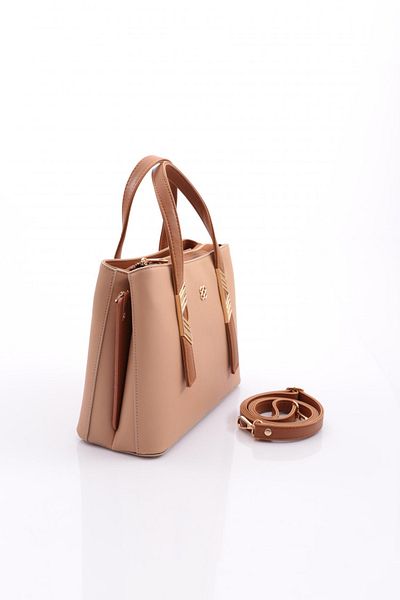 DGN Women's Zipper Bag Nude Tan 6583434