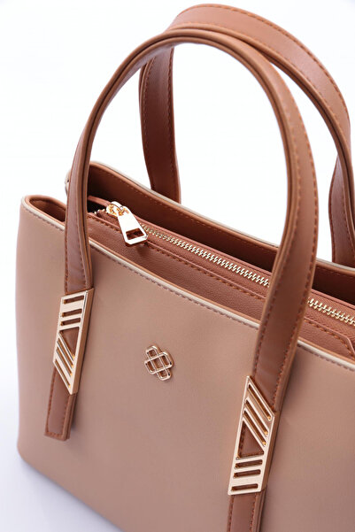 DGN Women's Zipper Bag Nude Tan 6583434