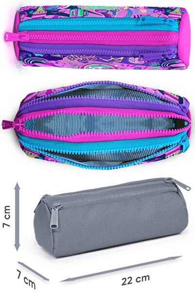 Coral High Graffiti Lighted Wheeled Squeegee and Pen Holder Set for Girls