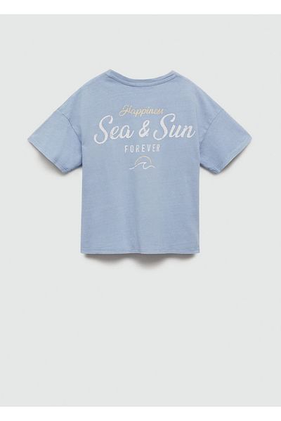 MANGO Kids Tricou Albastru Pentru Copii