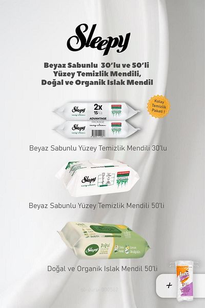 Sleepy Cotton White Soap Surface Towels and Organic Wet Wipes
