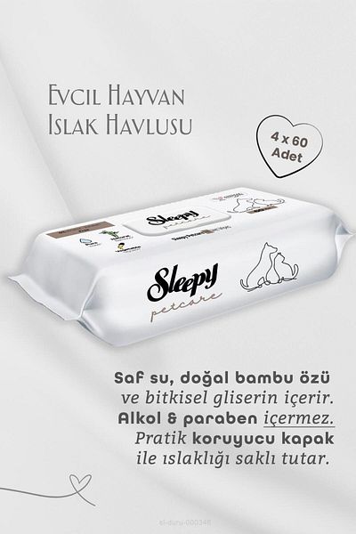 Sleepy Buy 4 Pay 3 Pet Wet Wipes - 240 Sheets, Earsticks Gift