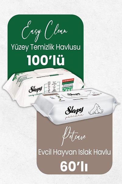 Sleepy 100' and 60' Cleaning Towels - Pet Wet Towels