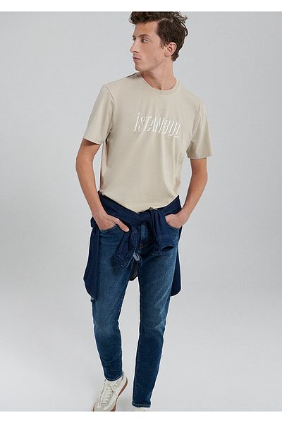 Mavi Istanbul Printed Beige T-Shirt Regular Fit / Regular Fit0611956-82393
