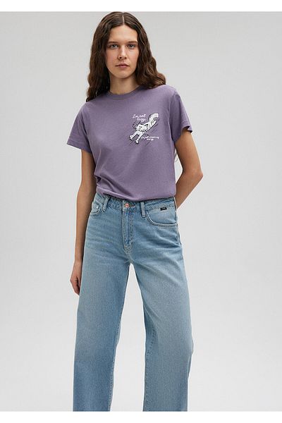 Mavi Cat Printed Purple T-Shirt Slim Fit / Slim Fit1612233-70608