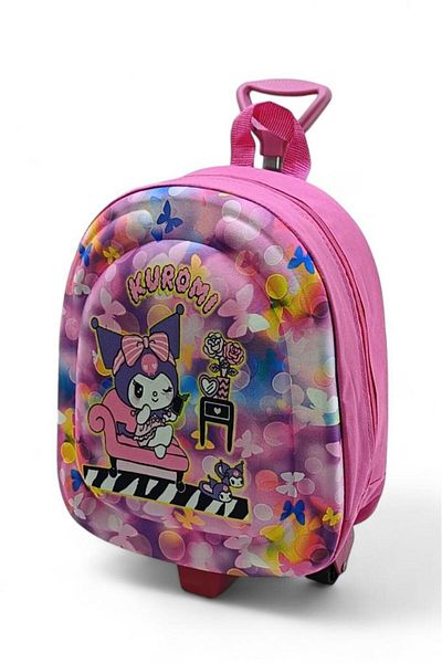Baginn Kuromi - Rucsac cu relief 3D pentru fete cu racletă pentru grădiniță