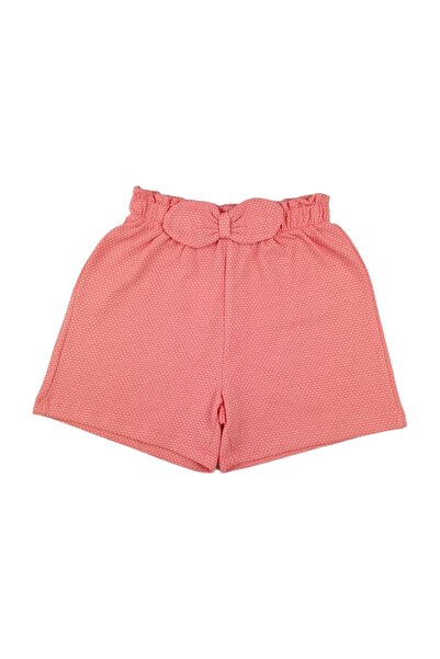 DFN Via Girls Girls - Βαμβακερό σορτς με φιόγκο με κηρήθρα