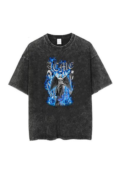 Aesthia T-shirt MINGALONDON Unisex Ψηλόμεση Art Winged Vintage