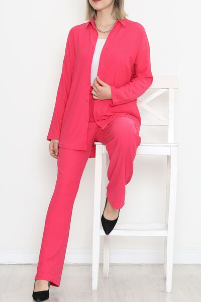 Moka Shopin Fuchsia Mokashopin Seersucker Set - Shirt Set 4592.1254