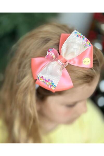 Queen Nelly Cupa 3D cu design de lux Sprinkle, coroană din satin cu fundă - p...