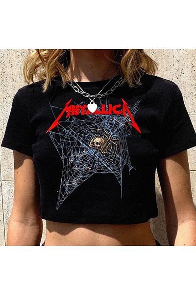 Aesthia Tricou Metallica Crop din MINGALONDON
