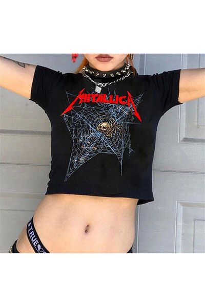 Aesthia Tricou Metallica Crop din MINGALONDON