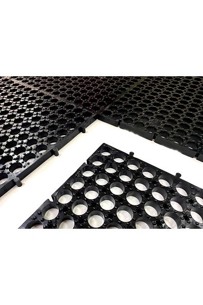 bademlerhali 33X33 Snap-On Anti-Slip Tile Flooring - Rubber Plastic, Wet Floor Anti-Slip Mat, 9 Pieces
