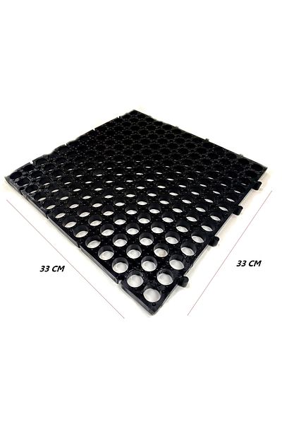 bademlerhali 33X33 Snap-On Anti-Slip Tile Flooring - Rubber Plastic, Wet Floor Anti-Slip Mat, 9 Pieces