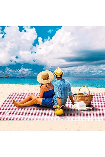 iyonk home 150-200 cm Beach and Sea Mallet - Beach Mat and Beach Cushion, Sand Non-Stick
