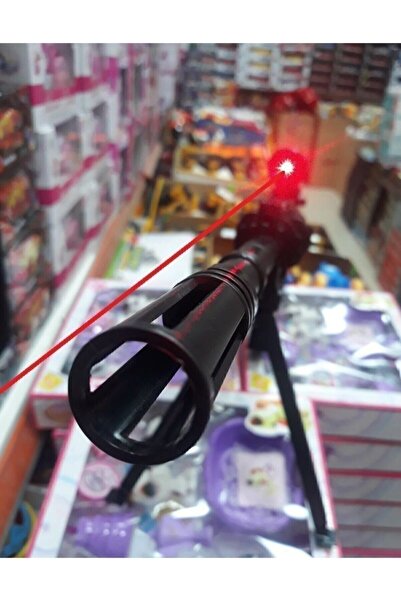 Genel Markalar Lazerli Susturuculu Dürbünlü Dipçikli Silahlı Mermi Atan Oyuncak Tabanca - Oyuncak Tüfek