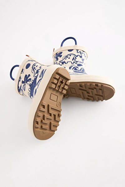 Next Baby Blue Dinosaur Patterned Waterproof Rain Boots / Boots