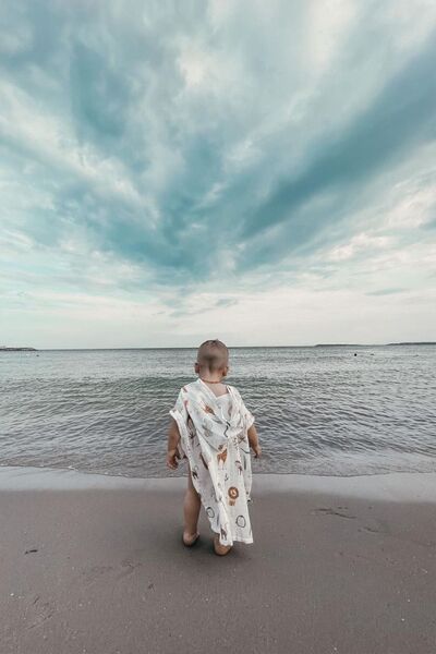 Baby Cais Collection Organic Muslin Poncho Baby Kids Beach Poncho Giraffe