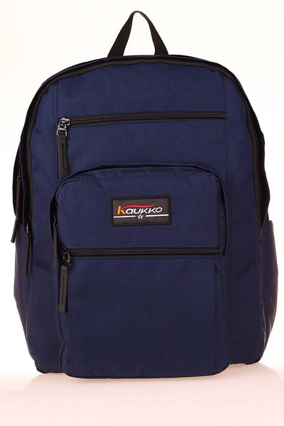 KAUKKO Navy Blue Full Pocket Backpack - K1601