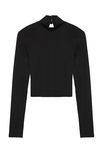 Quzu Black Turtleneck Basic Body