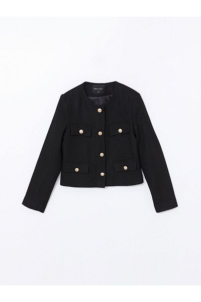 LC Waikiki Női tweed dzseki - nyakú, texturált