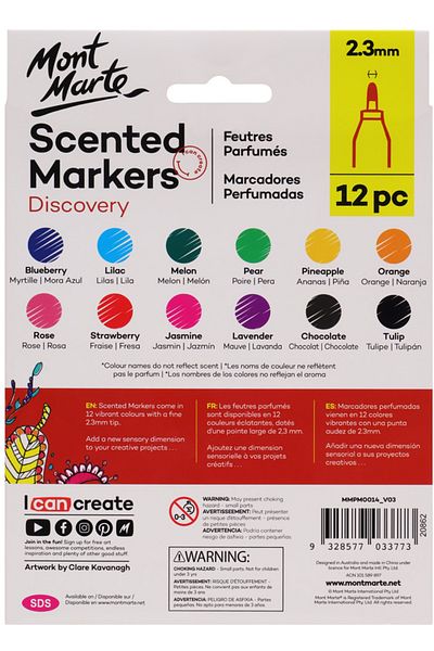 Mont Marte 12 Pieces mm Scented Pens Set