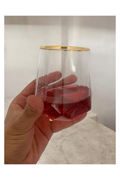 gkzglass home dekor New Year Luxury Real Gold Processed Water Soft Drink Glass Set