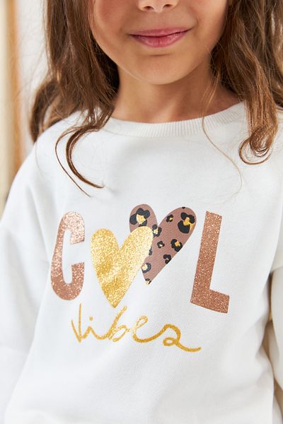 Serbend Sck-1323 Serbend Kids - Girls Crew Neck Sweat