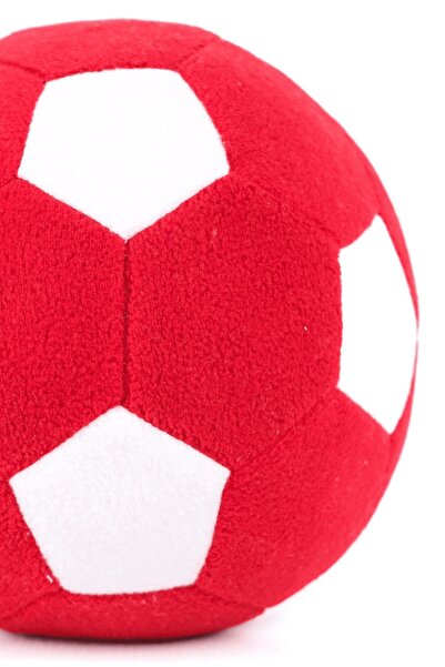 BCOVERART Peluş Oyuncak Top Sparka Peluş Taraftar Futbol Topu 20cm - Kırmızı Beyaz