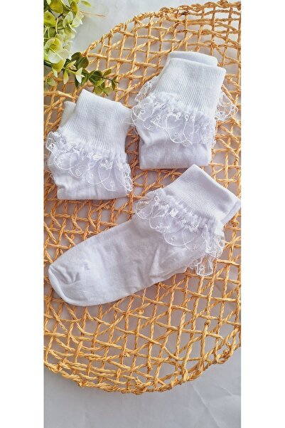 Yakamoz Style Dantelli çocuk çorabı