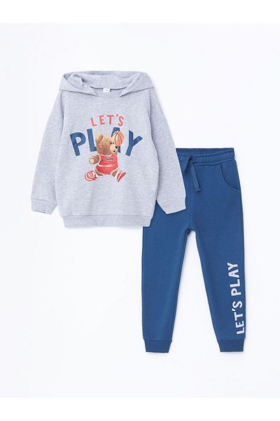 LC Waikiki Lcw Door Long Sleeve Baby Boy Sweatshirt & Sweatpants Family Set